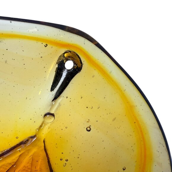 Glass Lighthouse Suncatcher Window Art Decor 8" Yellow Orange Stained Glass - Picture 7 of 8